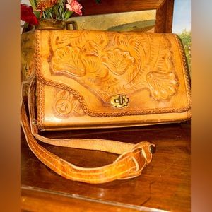 vintage leather satchel